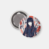 Yokai and protective talismans depicted in a Japan マグネット (正面/裏面)