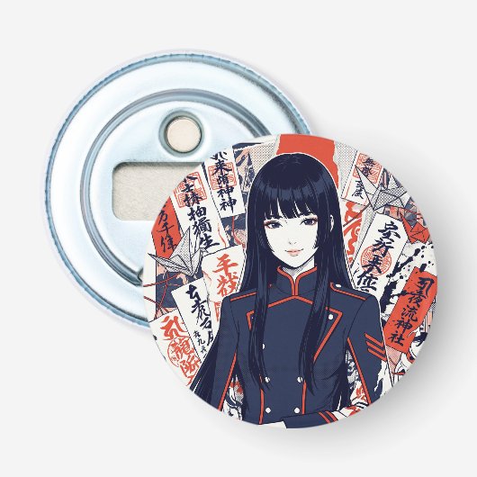 Yokai and protective talismans depicted in a Japan 栓抜き (正面)