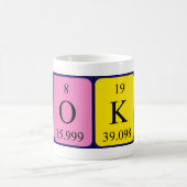 Yoko周期テーブル名mag コーヒーマグカップ (中央)