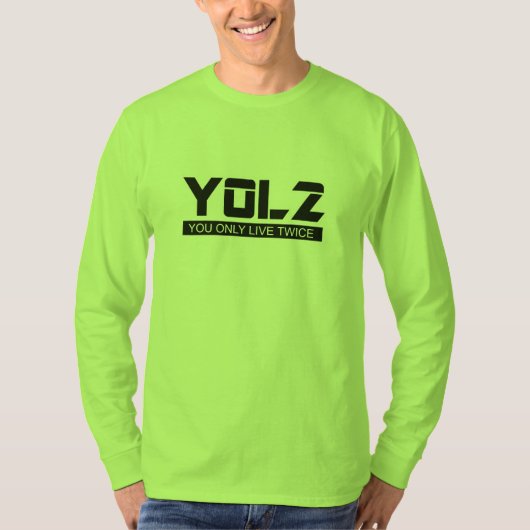 YOL2あなただけの2回の引用文ブラックすべての色でライブ Tシャツ (正面)