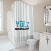 YOL2あなただけの2回の引用文ブルー任意の色で生きる シャワーカーテン (インサイチュ)