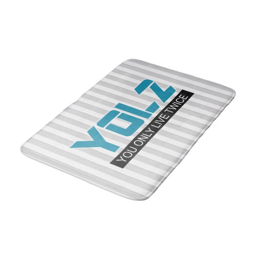 YOL2あなただけの2回の引用文ブルー任意の色で生きる バスマット (アングル)