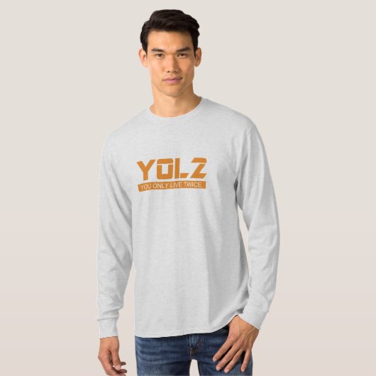 YOL2ただオレンジ引用文のすべての色二度住んでいます Tシャツ (正面フル)