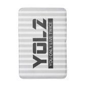 YOL2ただ黒あらゆる色の引用文の二度住んでいます バスマット (正面縦)