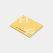 Yolk Yellow Tilted Initials & Your Name ポストイット (アングル)