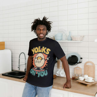 Yolks on You Funny Egg Pun Retro Design Tシャツ