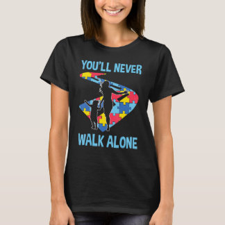 Yoll Never Walk自閉症だけで可愛いパズルウェイシル Tシャツ