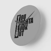 YOLOの垂直箱 ラウンド壁時計 (傾斜)