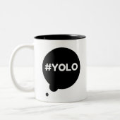 YOLOの黒325のmlのマグ ツートーンマグカップ (左)