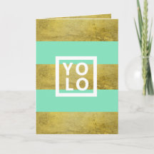 YOLOは金ゴールドホイル及びミントのストライプでモダンな折目を模倣しました