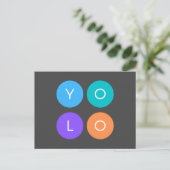 YOLO引用文ことわざあなただけのライブ一度ミーム ポストカード (スタンド正面)