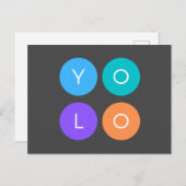 YOLO引用文ことわざあなただけのライブ一度ミーム ポストカード (正面/裏面)