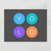 YOLO引用文ことわざあなただけのライブ一度ミーム ポストカード (正面)