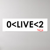 YOLO算数ポスおもしろいター ポスター (正面)