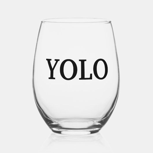 YOLO ステムなしワイングラス (正面)