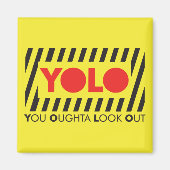 YOLO（赤い警告あり） マグネット (正面)