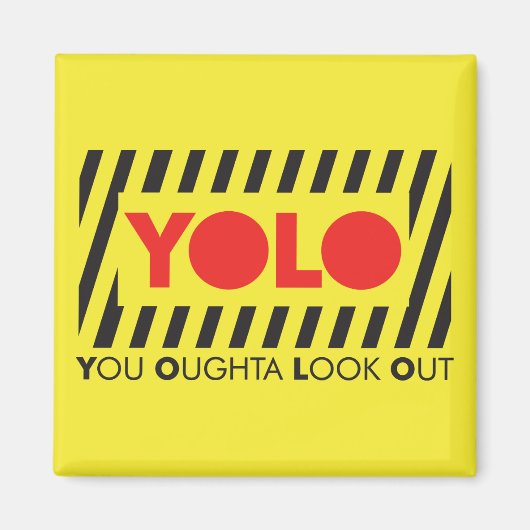 YOLO（赤い警告あり） マグネット (正面)