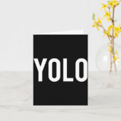Yolo - Cool New Hip Hop Rap Funny Gift Tee  カード (黄色い花)