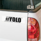 YOLO Hashtag バンパーステッカー (トラック上)