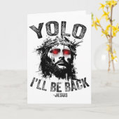 Yolo I’ll Be Byck Jesus Resurrection Christians Fu カード (黄色い花)