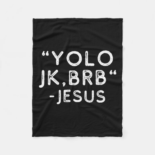 Yolo Jk Brbイエスおもしろいイースターデイ聖書ヴィンテージC フリースブランケット (正面)