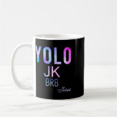 Yolo Jk Brbイエスおもしろいイースターデー総太陽のEcl コーヒーマグカップ (左)