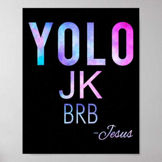 Yolo Jk Brbイエスおもしろいイースターデー総太陽のEcl ポスター (正面)