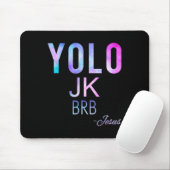 Yolo Jk Brbイエスおもしろいイースターデー総太陽のEcl マウスパッド (マウス)