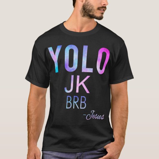 Yolo Jk Brbイエスおもしろいイースターデー総太陽のEcl Tシャツ (正面)