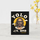 Yolo Jk Brbイエスおもしろい復活祭キリスト教信仰Des カード (黄色い花)