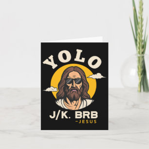 Yolo Jk Brbイエスおもしろい復活祭キリスト教信仰Des カード