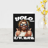 Yolo Jk Brbイエス・クリスチャン復活祭レおもしろいス カード (黄色い花)
