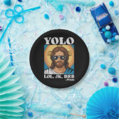 YOLO LOL JK BRBイエズスおもしろいイースター ペーパープレート (パーティー)