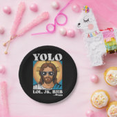 YOLO LOL JK BRBイエズスおもしろいイースター ペーパープレート (パーティー)