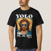 YOLO LOL JK BRBイエズスおもしろいイースター Tシャツ (正面)