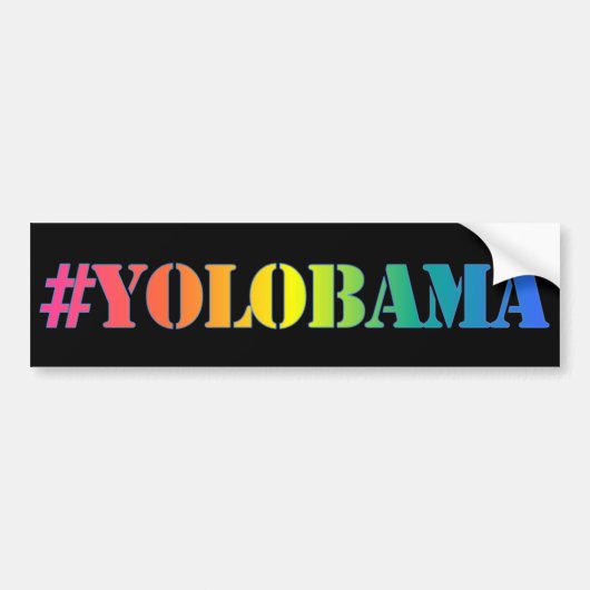 #YOLOBAMAのバンパーステッカー バンパーステッカー (正面)