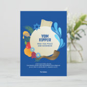 Yom Kippur装飾サークルグラフィックブルー カード (スタンド正面)
