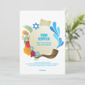 Yom Kippur装飾円グラフィック挨拶 カード (スタンド正面)