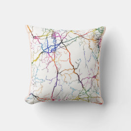 Yongzhou China City Map クッション