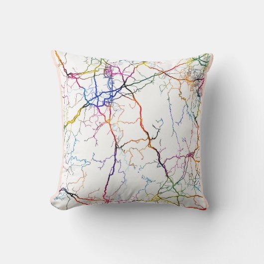 Yongzhou China City Map クッション (正面)