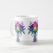"Yoni" -フローラカラフルブーケマグ コーヒーマグカップ (正面左)