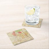 Yonkersの地図書の地図2 スクエアペーパーコースター (インサイチュ)