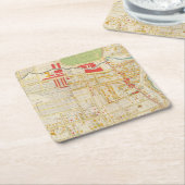 Yonkersの地図書の地図2 スクエアペーパーコースター (アングル)