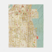 Yonkersの地図書 フリースブランケット (正面)