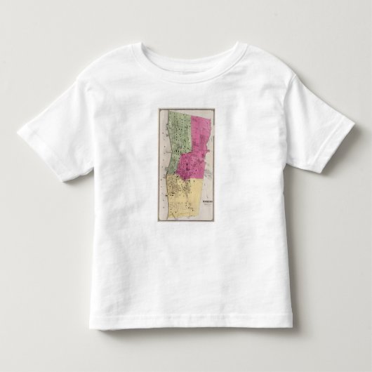 YonkersのNYの地図書 トドラーTシャツ (正面)