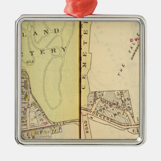 Yonkers、ニューヨーク20 メタルオーナメント (正面)