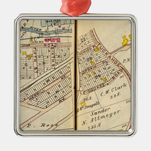 Yonkers、ニューヨーク2 メタルオーナメント (正面)