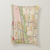 Yonkers NYの地図 アクセントクッション (裏面(縦))