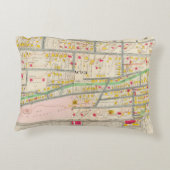 Yonkers NYの地図 アクセントクッション (裏面)