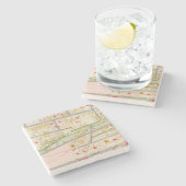 Yonkers NYの地図 ストーンコースター (横)